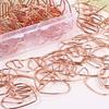 100Pcs Heart Shaped Paper Clips Iron Decorative Paperclips Set with Transparent Box for   School Household