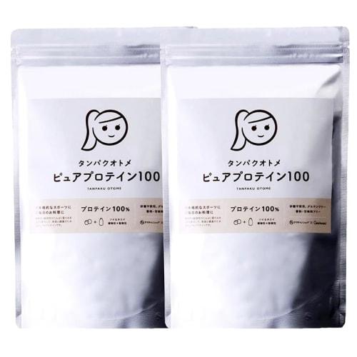 Tamachan Shop Protein Otome 2-Pack Set (Pure Protein 300g x 2 Bags) Made in Japan with Whey Protein and Soy Protein, 25 Beauty Ingredients, and a Comp