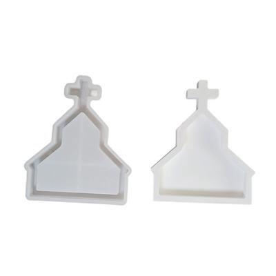Church Shaped Resin Mold Food Safe Silicone Cathedral Storage Tray Crafting Tool For Home Use And Gift Giving