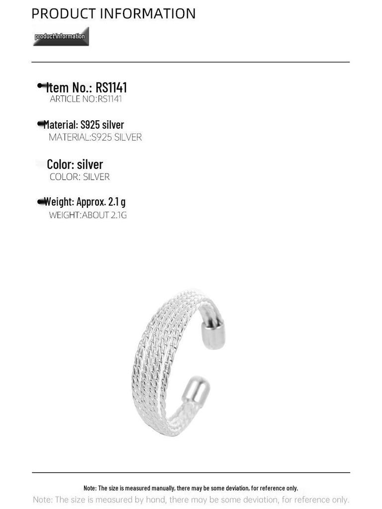 Banyan Tree S925 Silver Korean Multi-Layer Stacking Ring - Trendy Fashion Jewelry for Women