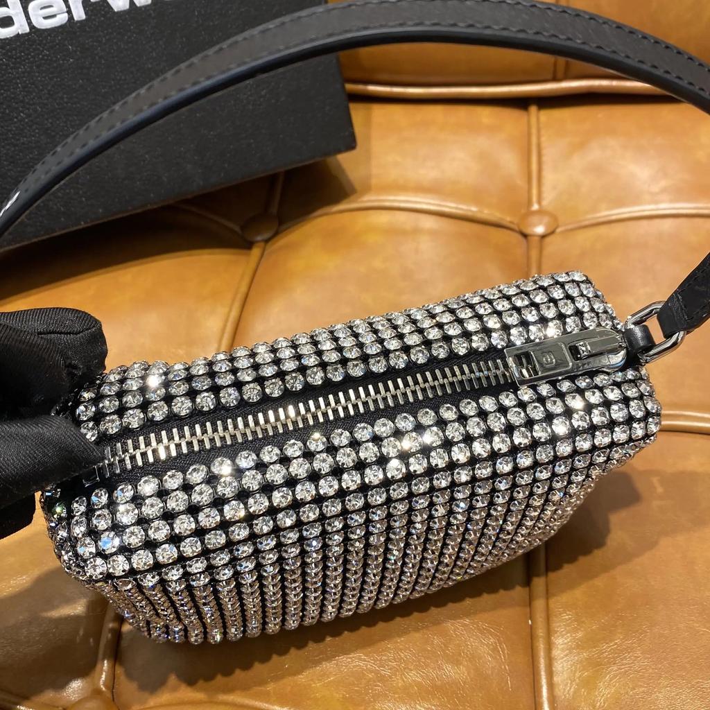 [Gebraucht] Heiress Strass-Trägerlose Leder-Mini-Umhängetasche - Ausgezeichnet #1ET94P0