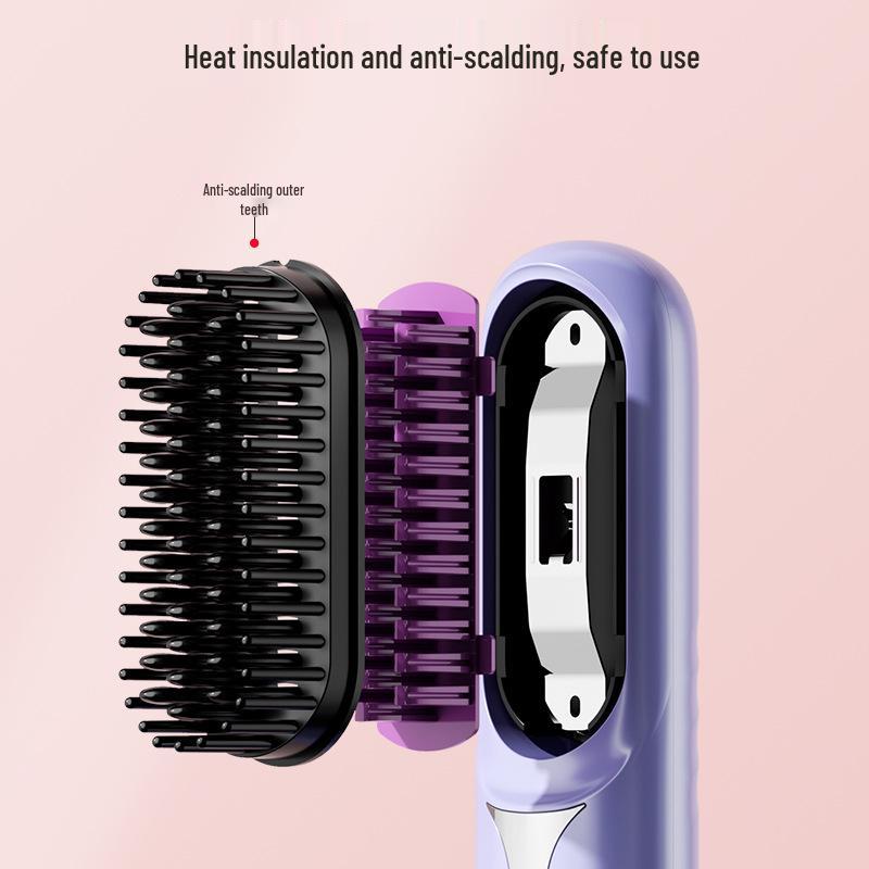 Portable Wireless Ionic Hair Straightening Comb - Long-lasting Battery, Damage-Free Styling, Perfect for Travel Gifts