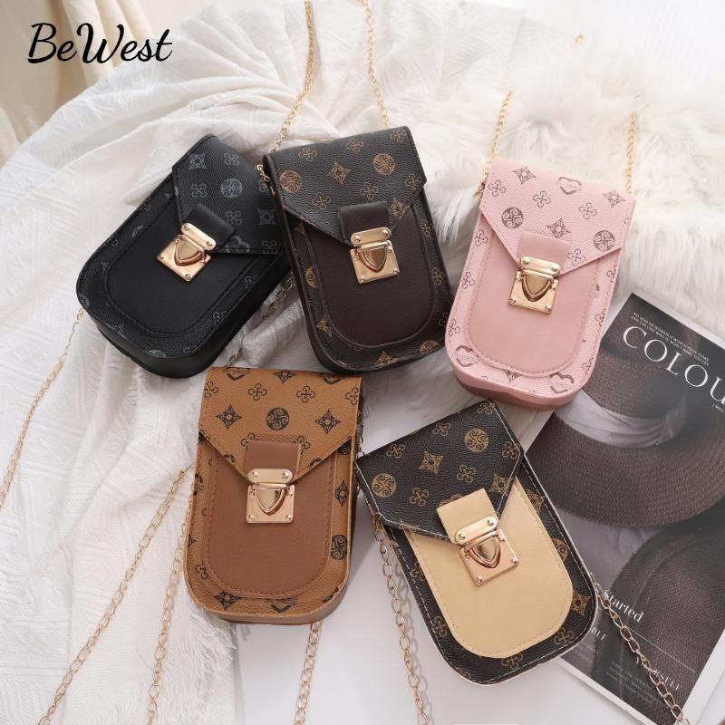 Printed Phone Crossbody Bag Versatile Women's Chain Strap Purse