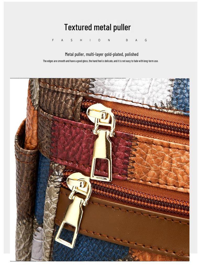 2024 Damska Wszechstronna Wielowarstwowa Torba na Ramię PU - Duża Pojemność Crossbody dla Mam