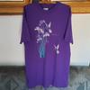 Vtg 90s Tennessee Iris Hummingbird Mens XL T-shirt Single Stitch Hanes 50 Flower