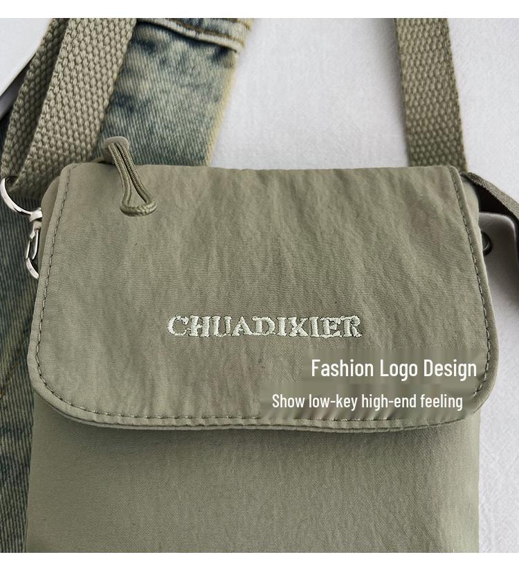 Women's Nylon Canvas Crossbody Handbag - Mini & Lightweight for Autumn/Winter