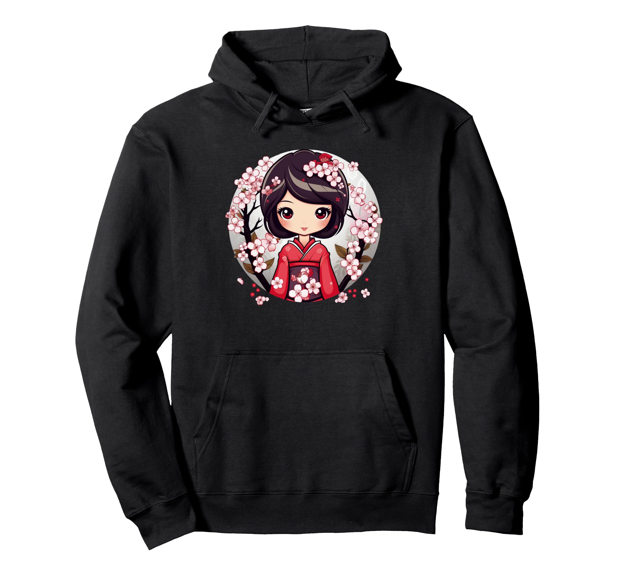

Cute Cherry Blossom Kokeshi I Kokeshi Hoodie чёрный