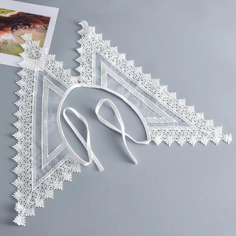Perfect Match Lace Hollow Out Fake Collars For Women Floral Embroidered Detachable Collar Female Removable Cotton Polyester False Collar