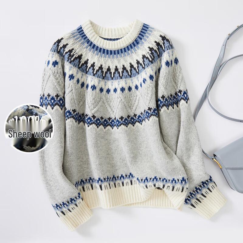 

Golden Chrysanthemum Women s 100% Merino Wool Ethnic Sweater M