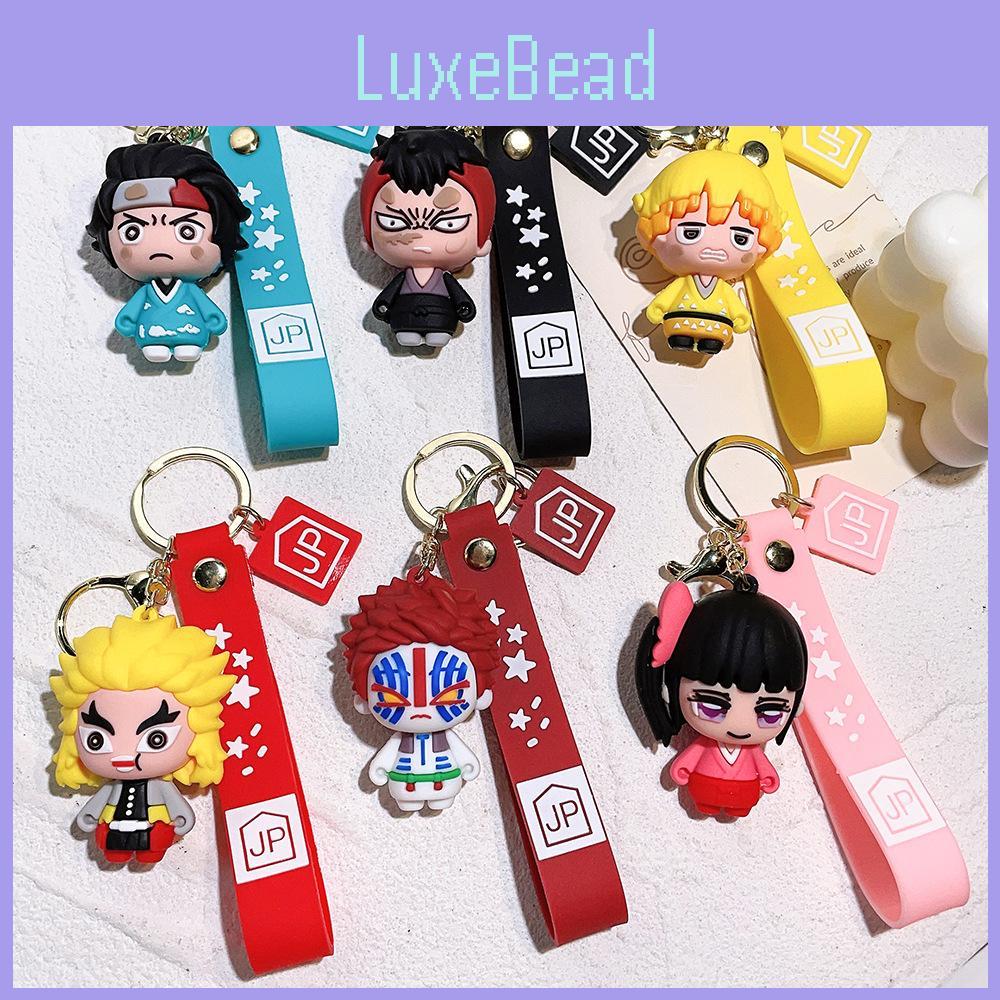 Adorable Demon Slayer Keychain Cute Plastic Figure For Car And Bag Decoration
