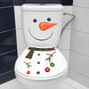 1PC Christmas Cartoon Snowman Toilet Sticker Waterproof for DIY Bathroom Glass Door Window Durable PVC Self-Adhesive Material