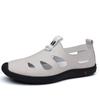 Baotou sandals men's casual little white shoes hollow leather shoes men's tide breathable hole shoes genuine leather sandals