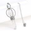 Crystal Merkaba Star Stone Hexagon Pendulums Dowsing Divination Natural Amethyst Quartz Healing Sceptre Reiki Pendlum Pendants