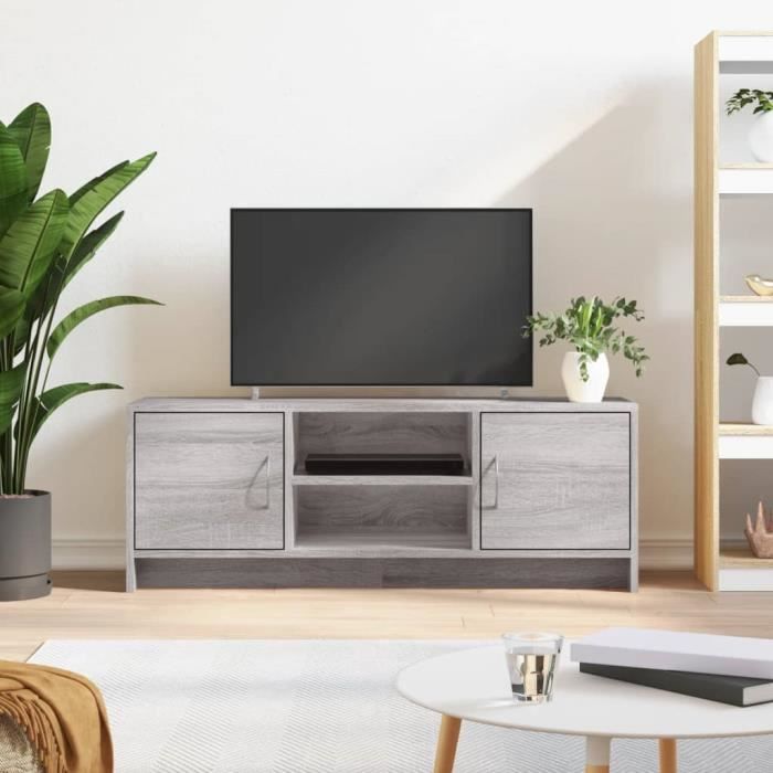VidaXL Meuble TV sonoma gris 102x30x37,5 cm bois d'ingénierie 823259