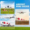 Airport Windsock Ripstop Outdoor Hanging Heavy Duty Wind Measurement Sock Bag with Reflective Belt Waterproof Thickened