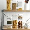 Transparenter Küchenbehälter mit staubdichtem Deckel Lebensmittelgeeigneter Kunststoffbehälter zur Aufbewahrung von Trockenwaren, Müsli, Snacks