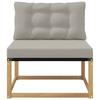 Outdoor Middle Sofa with Cushions White 79 X 83 X 73 Cm Steel