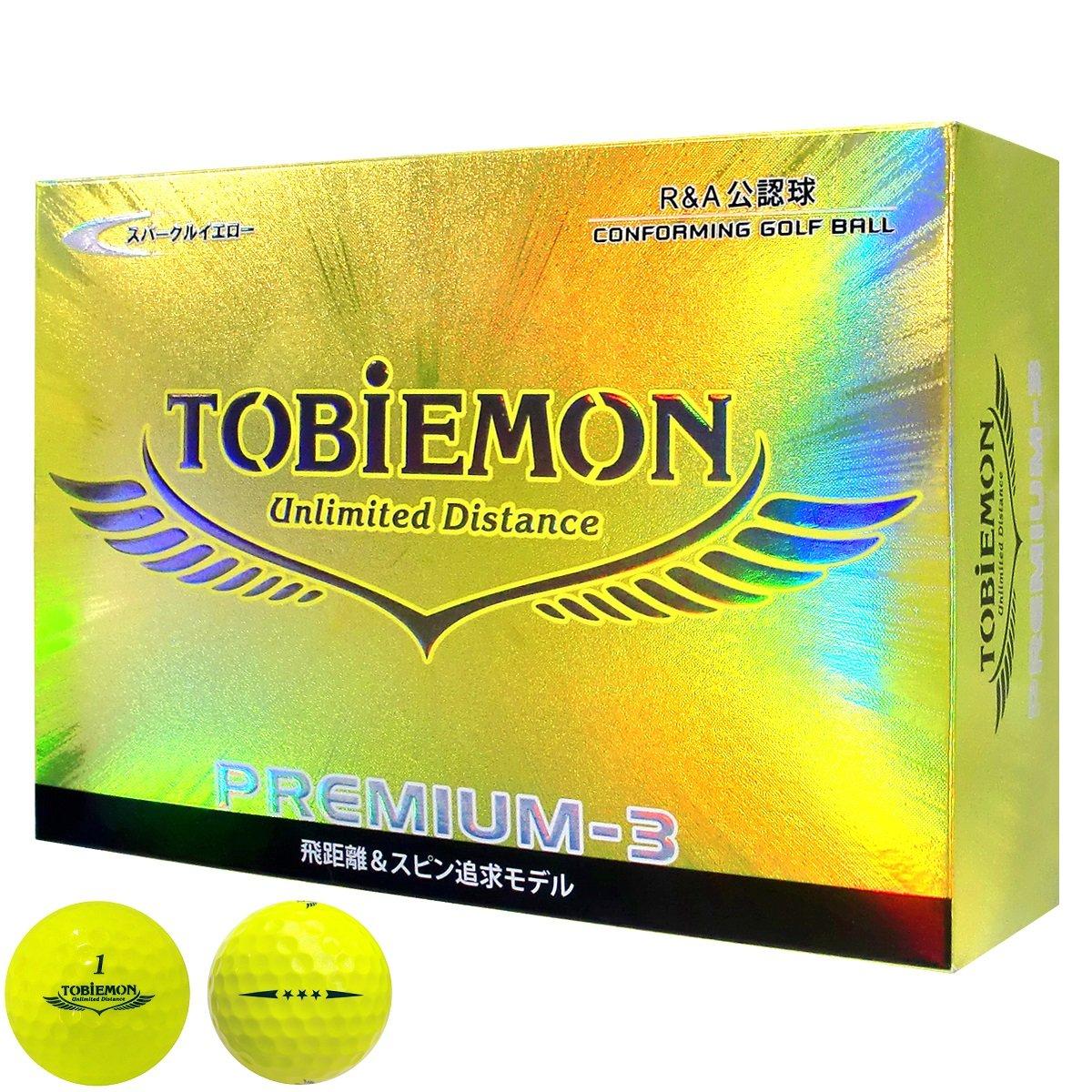 

JPLA Drakon Golf Official Tournament Professional 1 Dozen Sparkle Yellow Balls, Ball, PREMIUM-3, Grade, 3-Piece, (12 Balls),