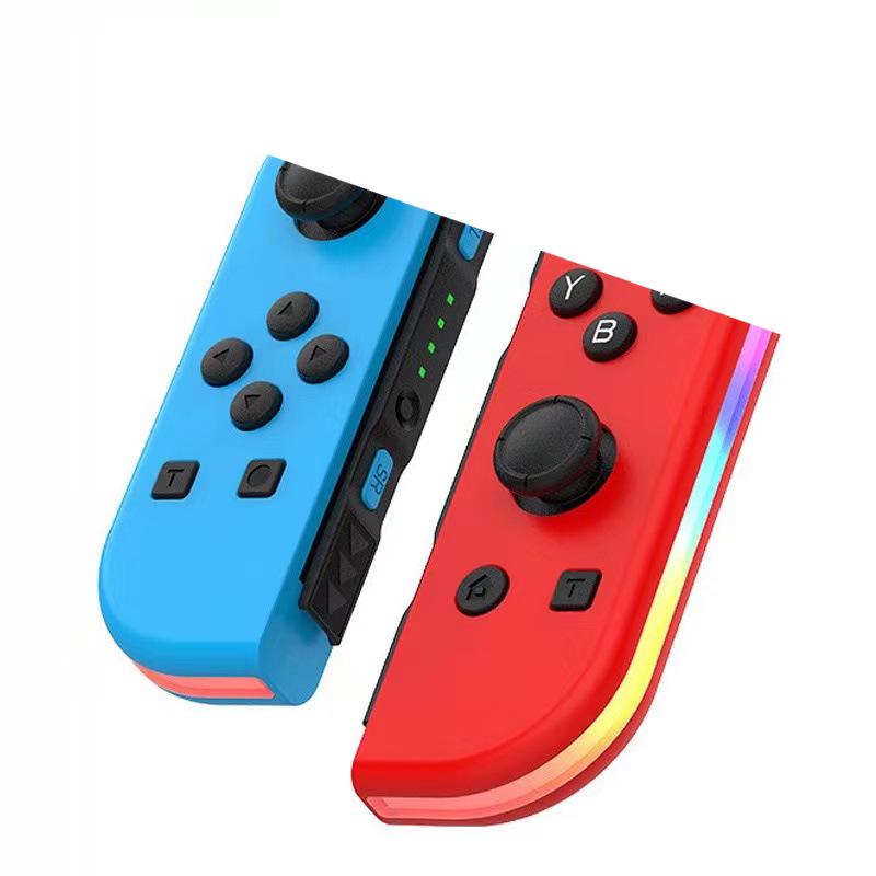 Joycon-style RGB Wireless Bluetooth Game Controller with Switchable Left and Right Small Handles for NS.
