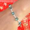 Labradorite 925 Sterling Silver Bracelet, Birthstone Bracelet Gift For Her Mom, Anniversary Gift