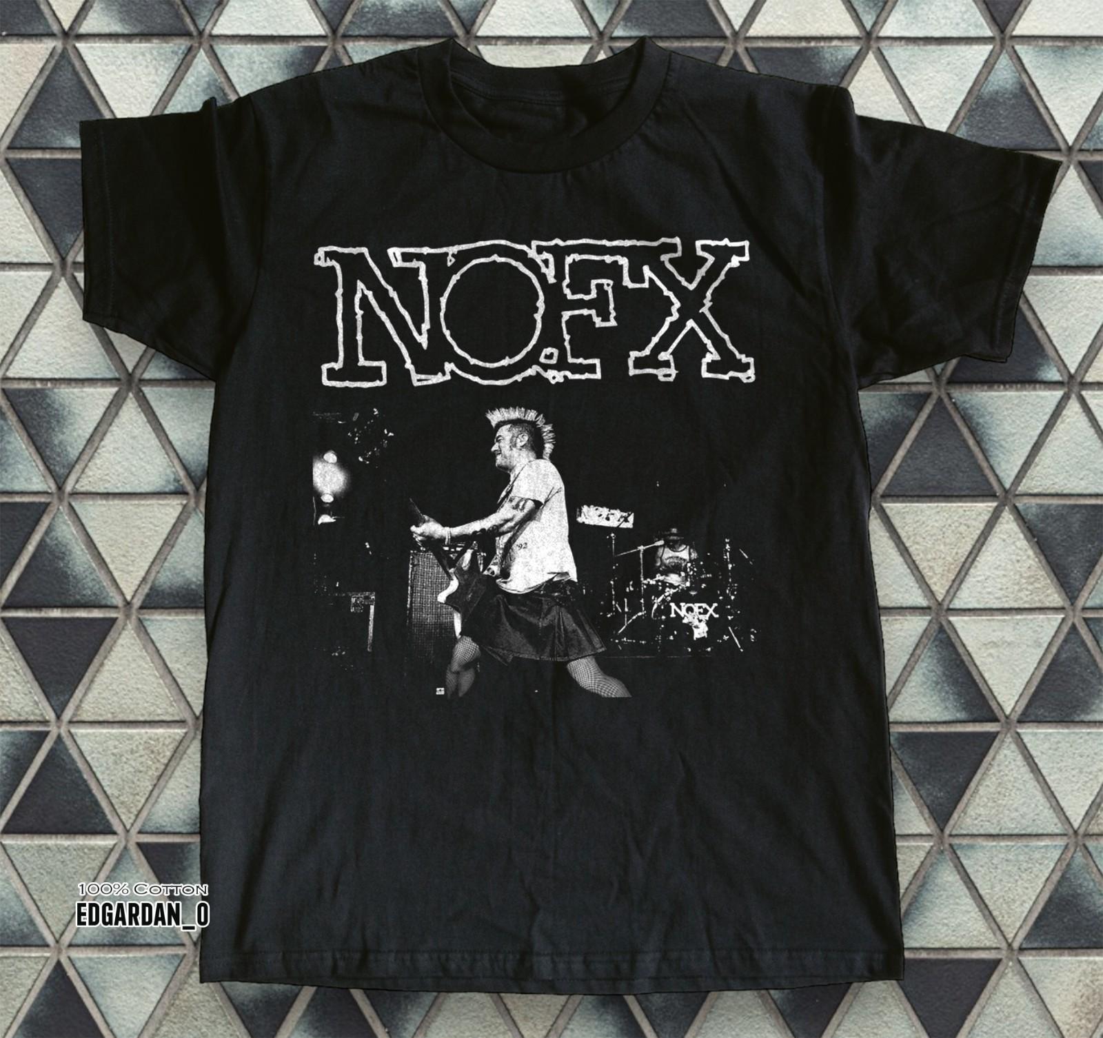 Nofx Pencil Drawing Live Punk Rock Band Black Unisex T-shirt Size S-5XL XXXL
