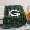 Green Bay Packers Print Flannel Blanket, High Quality Comfortable for All Seasons, Home Decor, Warmth and Comfort, Perfect for Christmas Gifts
