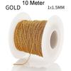 2/10 Meters Stainless Steel Chain 1 1.5 2mm Gold&Steel Color Link for DIY Jewelry Making Necklace Bracelet Bulk Chain Supplies