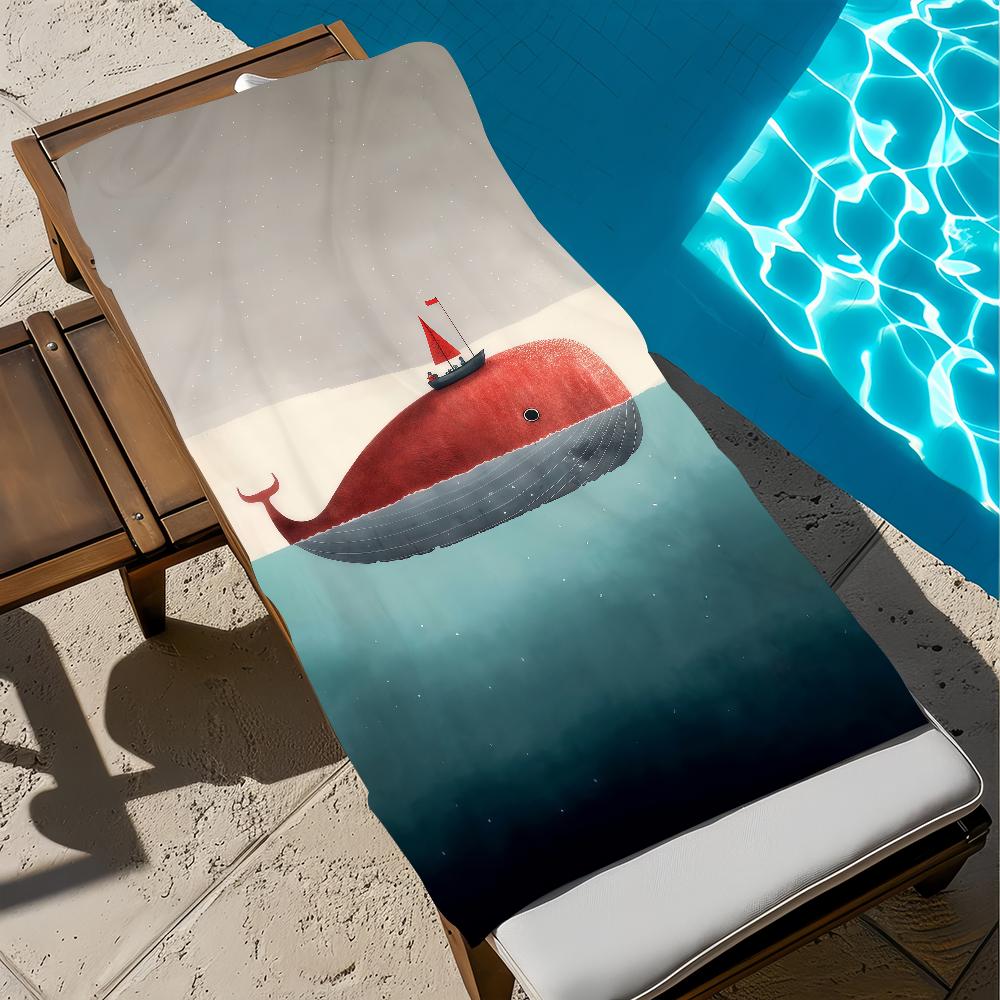 M-minima-list Photo Artwork Towel Large Quick-Drying Microfiber Soft Beach Towel for Travel Fitness Sauna Bathing Camping