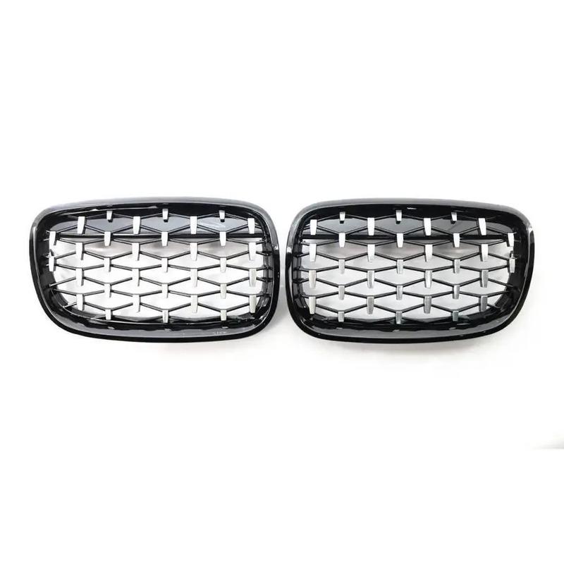 Car Grille Front Kidney Grill Diamond Style Chrome Black For BMW X5 E70 X6 E71 2007-2013 51137157687 51137157688 51137185223