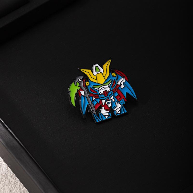 Japanese Anime Peripheral Gundam Mecha Warrior Badge Creative Children'S Clothing Schoolbag Decorative Accessories Brooch