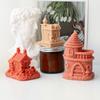 3D Europeisk Bygning Hus Hjem Silikon Lysform DIY Håndlaget Aromaterapi Gips Resin Såpefremstilling lysfremstillingsverktøy