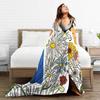 Flower Harry-art Blanket Soft Warm Flannel Throw Blanket Cover for Bed Living Room Picnic Travel Home Couch