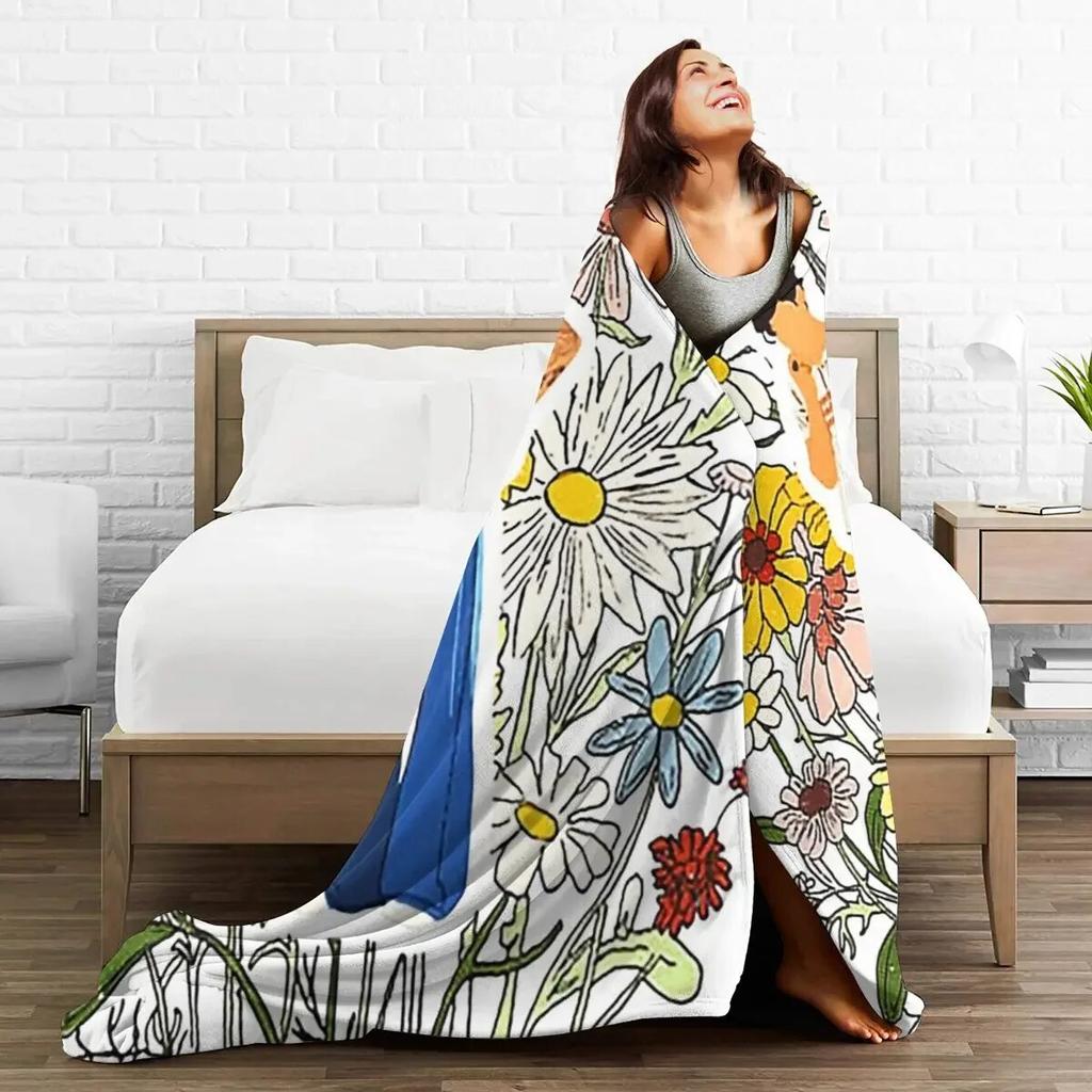 Flower Harry-art Blanket Soft Warm Flannel Throw Blanket Cover for Bed Living Room Picnic Travel Home Couch