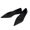 Leather French Niche High-end Pointed Head Shallow Mouth Single Shoes Women's 2025 Summer Versatile Low-heeled Tapered Heel Commuter Shoes