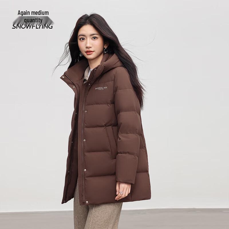 Women's Mid-Length Hooded Down Winter Jacket