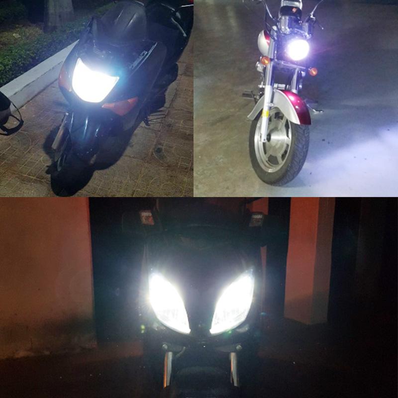 RXZ 2pcs P15D H6M LED Motorcycle Headlight DC12V PX15D Motorcycle Head Lamp White Fog Light DRL Daytime Running Lights 12v
