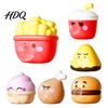 Toddler Stress Relief Toy Fast Food Bubble Popping Cartoon Hamburger French Fries Ice Cream Drumstick Cola Squeeze Office Worker Gift