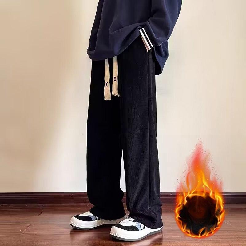 

Men s Corduroy Pants Plus Size Straight Leg Retro Versatile American Style Loose Wide Leg Casual Long Pants for Spring and Autumn M