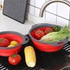 Foldable Strainer Fruit and Vegetable Washing Basket Colander Tableware Drainer Silicon Colander Foldable Drainer Kitchen Gadget