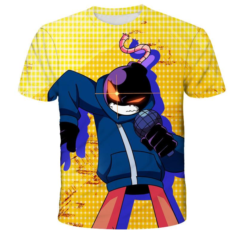 Kids Friday Night Funkin 3D T-Shirt Boys Cartoon Game  T Shirts Summer Funny Short Sleeve Children Cute Tee Tops Anime Clothes