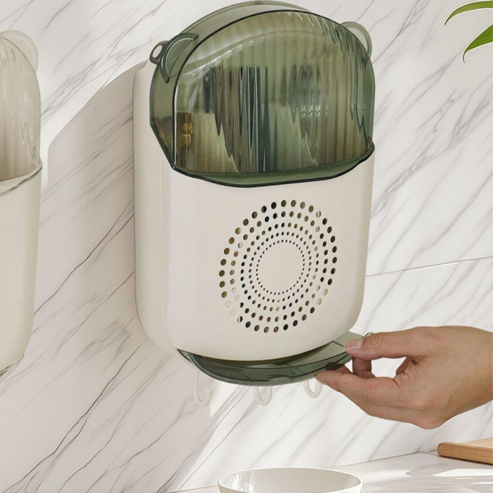 With Lid Wall-Mounted Chopstick Holder Dustproof Kitchen Cutlery Container  For Home Kitchen