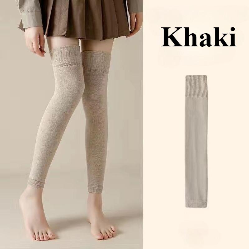 

1Pair Winter High Stockings Warm Over Knee Socks Soft Wool Women s Stockings Gaiters Striped Long Socks Thigh Stocking Hosiery One Size