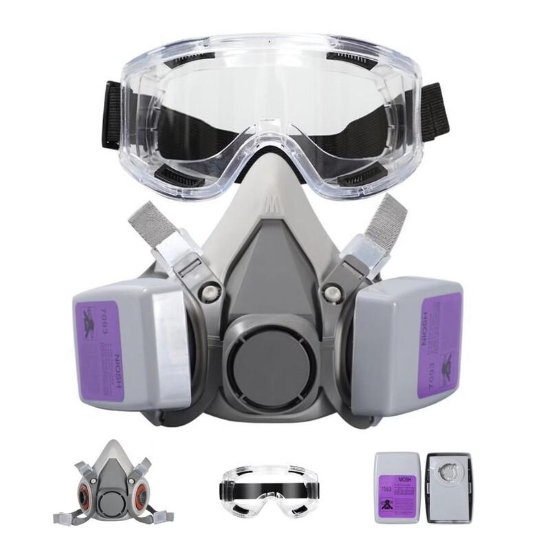 DAXTE Dust Mask with 7093 Filter Cartridges and Goggles
