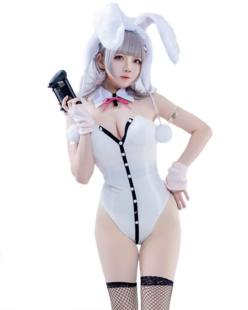 [Milky Time] Super Danganronpa 2 Nanami Chiaki Cosplay Bunny Girl White Nanami Chiaki
