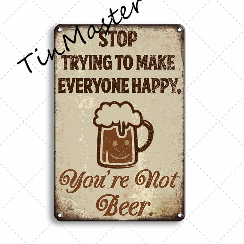 Popular Beer Metal Poster Sign Vintage Pub Bar Signs Plaque Metal Sign Home Wall Decor Restaurant Kitchen Room Decoration