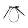Two Pearl Ribbon Necklace