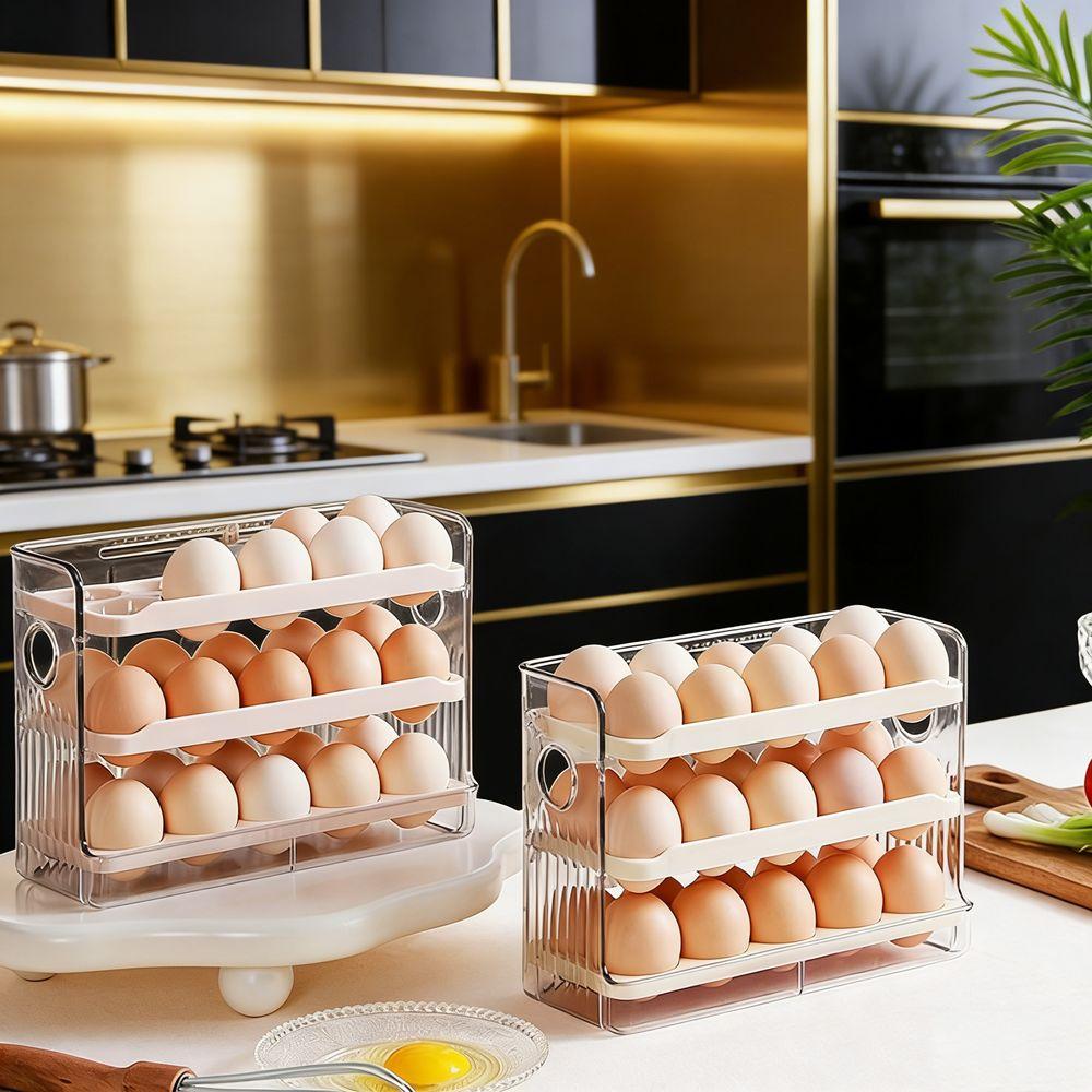 Große Kapazität Eieraufbewahrungsbox Platzsparende Eieraufbewahrungsschale Langlebiger Großer Eierhalter Küche