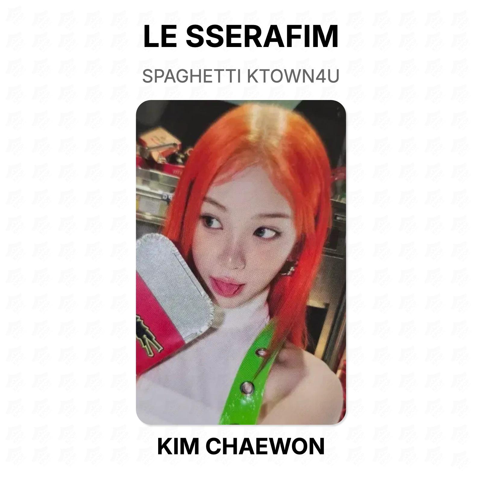 LE SSERAFIM SPAGHETTI KTOWN4U Official Photocard KIM CHAEWON