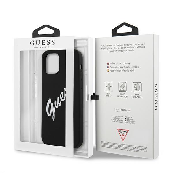 Guess Guhcp12Slsvsbw Iphone 12 Mini5,4 Czarno Biały/Black White Hardcase Silicone Vintage