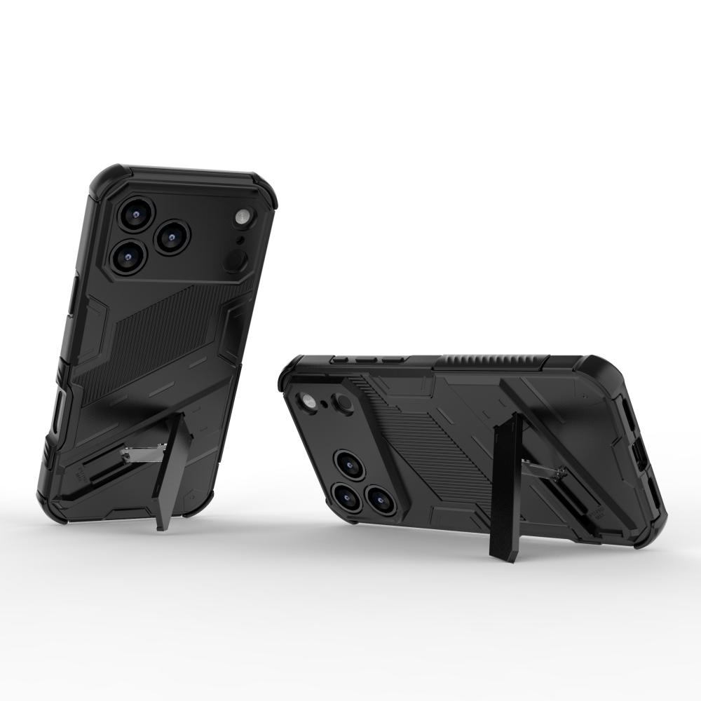 Armor Shockproof Kickstand Phone Case for iPhone 17 Pro Max 17 Air 16 Pro 15 Plus Stand Holder Magnetic Hard PC Funda Coque Case